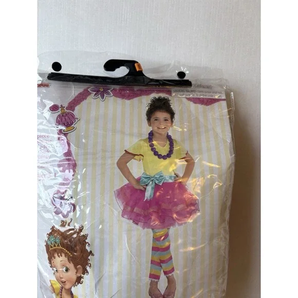 Disney Junior Fancy Nancy 3-piece costume set Sz 3t/4t Dress Pants Necklace - Picture 3 of 12